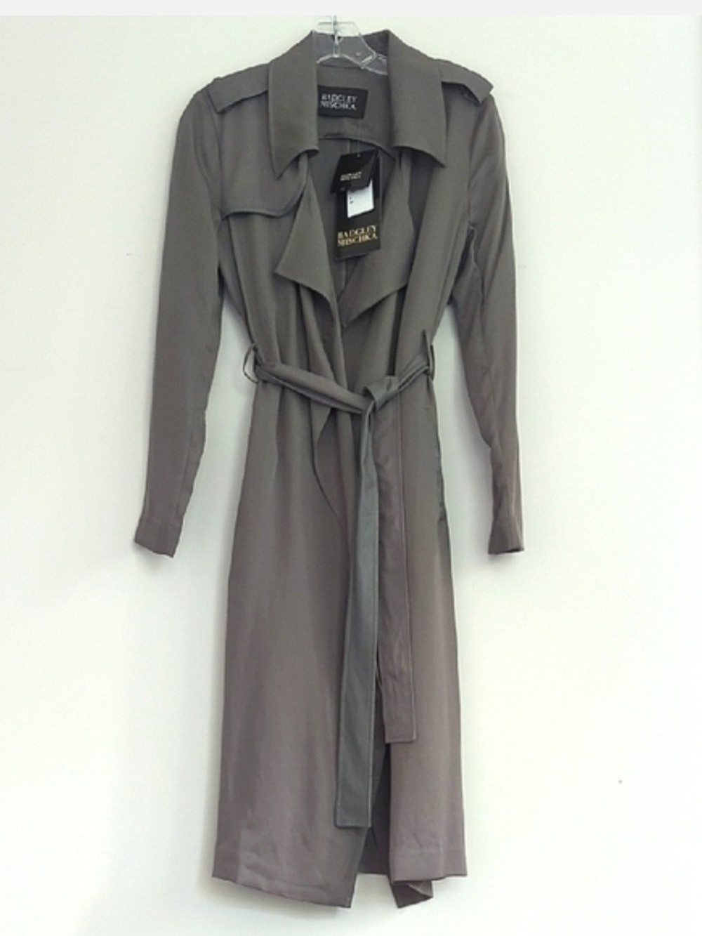 Badgley Mischka Gray Trench Coat